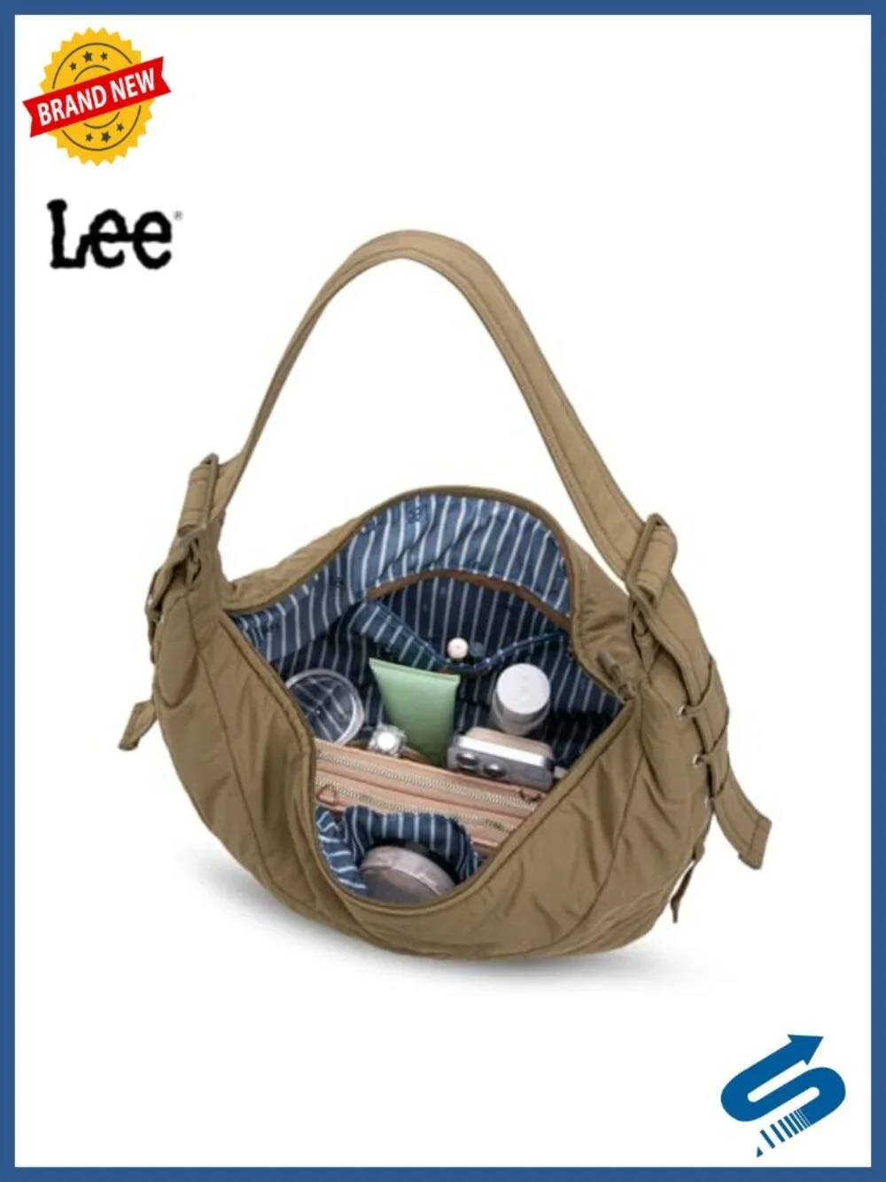 Nylon Crossbody Hobo Bag, Large Capacity Lightweight Travel Shoulder Bag